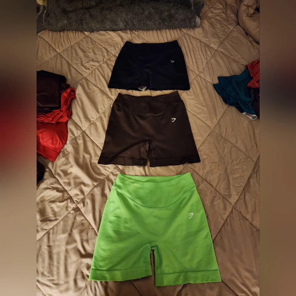 SOLD. Gymshark Sweat sculpt shorts bundle of 3 - Picture 1 of 4